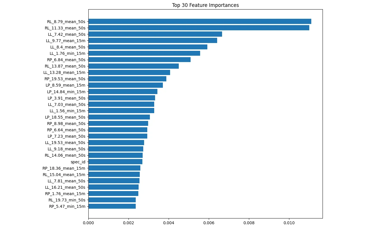 Top feature importances